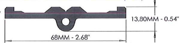 KBA Replacement Wash Profile - KBA 105 Old Model Pre 2006 - 1070mm Length - Machine Spares Shop