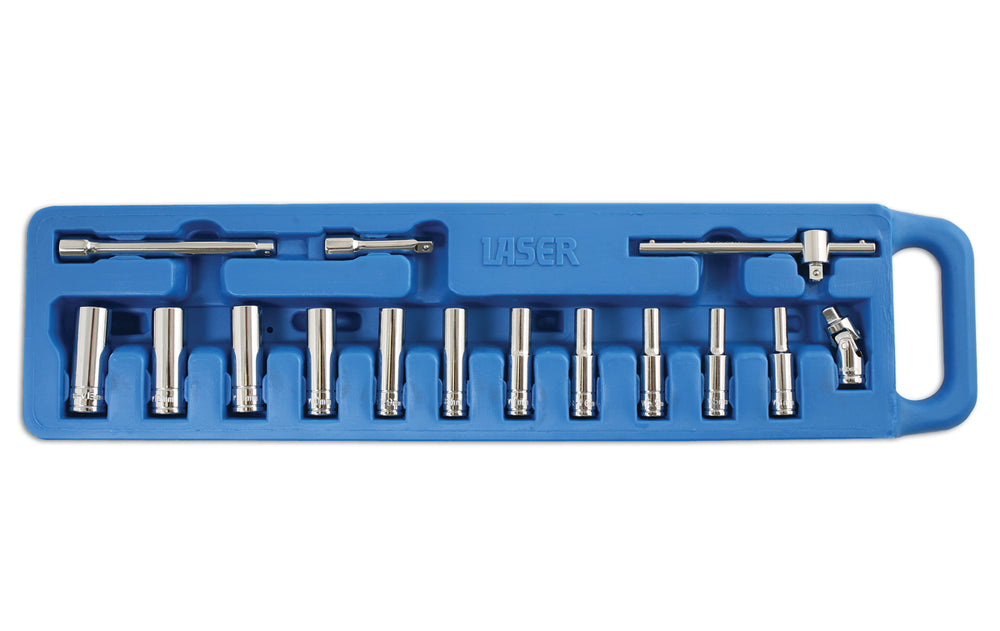 Deep Socket Set 1/4"D 15pc 0032