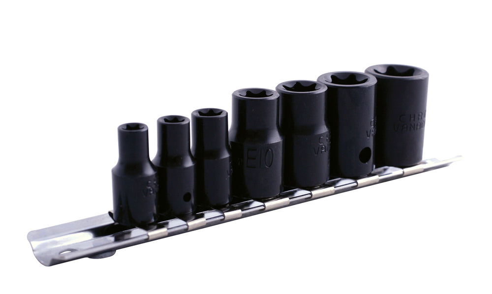 Impact Star Socket Set 3/8"D 1/4"D 7pc 0897