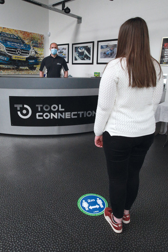 Laser Tools Floor Sticker 2m Distancing 61701
