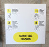 Hand Sanitizer Instruction Backboard - 460mm x 460mm